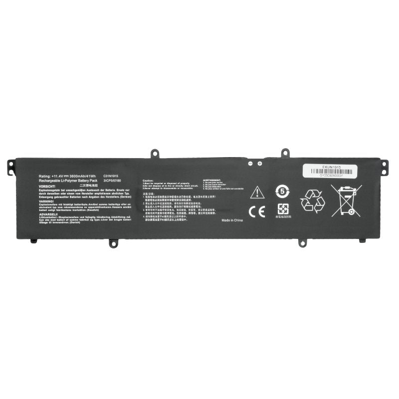 EKUN1915 Bateria 11.4V 3600mAh para ASUS ExpertBook BR1100FKA B1400CEPE L1400CDA BR1100CKA Series B31N1915 C31N1915 - Tecnología AltérCo