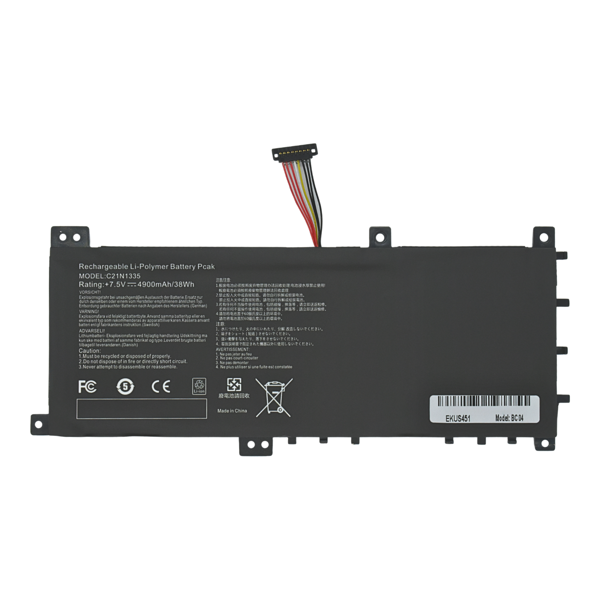EKUS451 Bateria Asus S451 S451l S451la S451lb S451ln V451l C21n1335 - Tecnología AltérCo