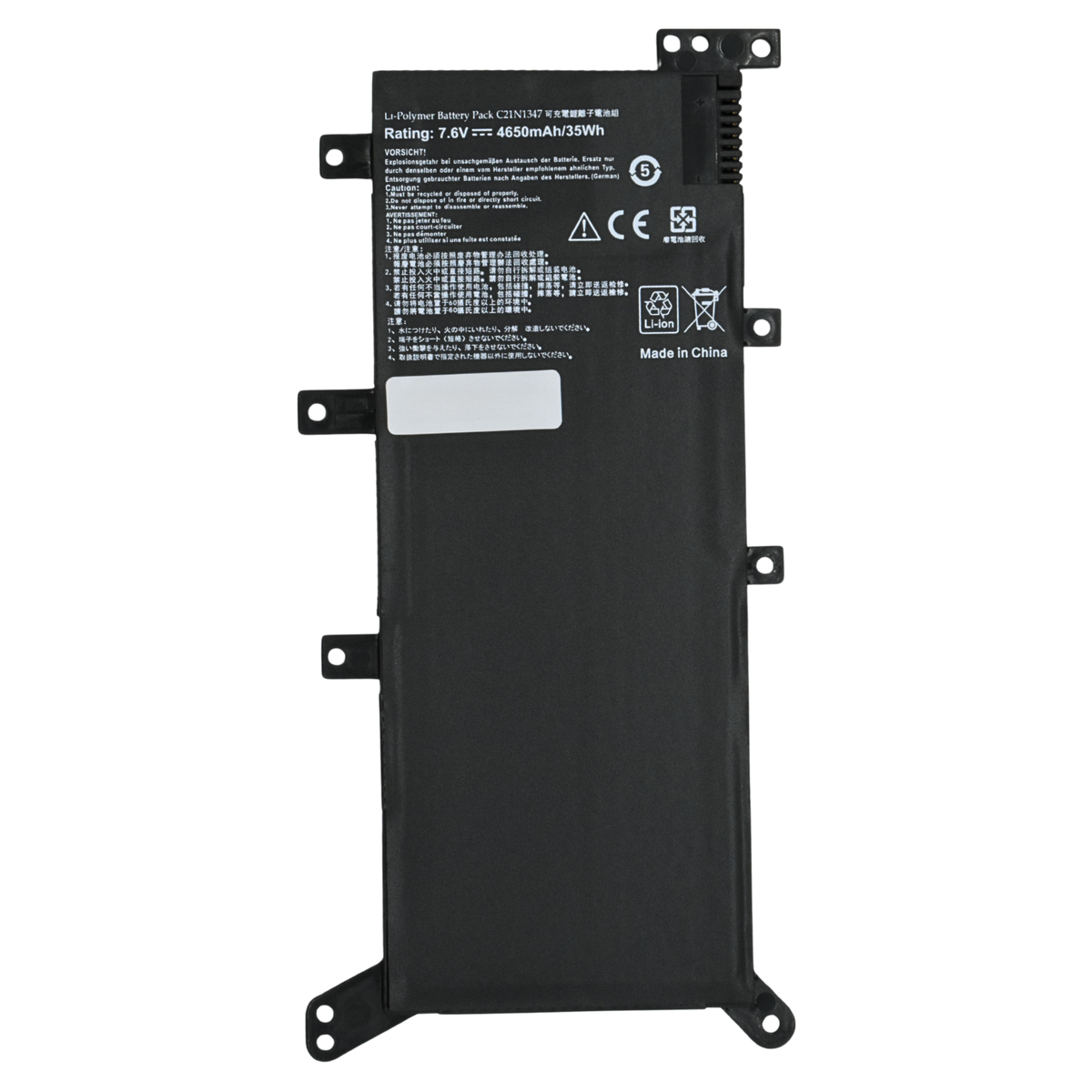 EKUX555 Bateria Interna (P) 7.6V para Asus X554L X555L X555LA X555LB X555LD X555LN X555LP X555UA C21N1347 - Tecnología AltérCo
