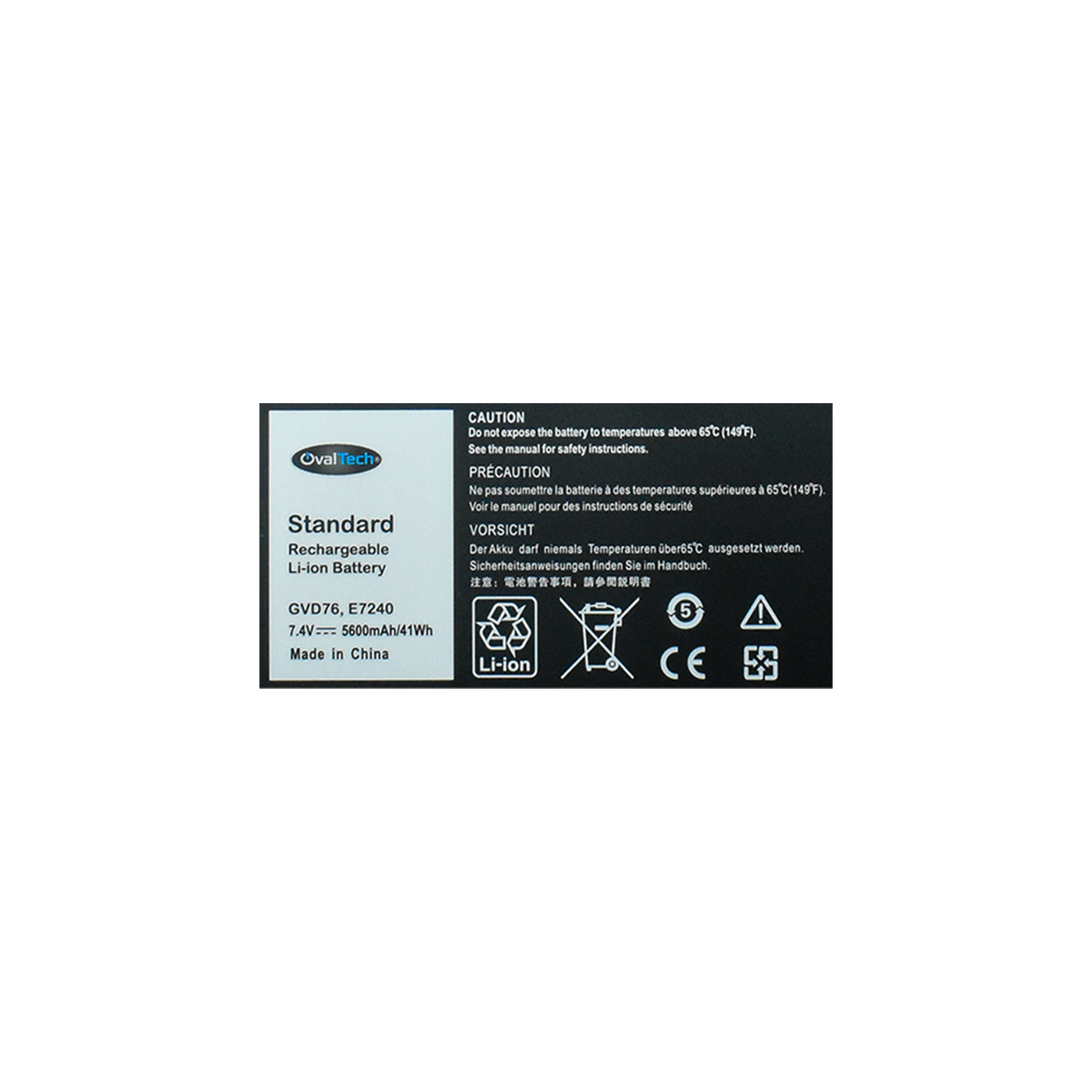 OTD7240 Bateria 4 Celdas 7.4V 7000mAh / 52Wh para Dell Latitude E7240 E7250 GVD76 / WD52H / 451-BBF / 451-BBFX