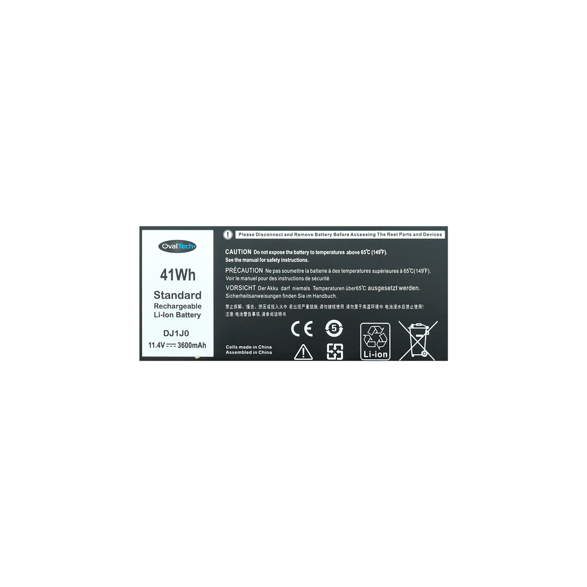 OTDJ1J0 Bateria Interna (P) 11.4V para Latitude 12 7480 7490 7280 E7280 7290 E7290 13 E7380 E7390 7380 7390 14 E7480 E7490