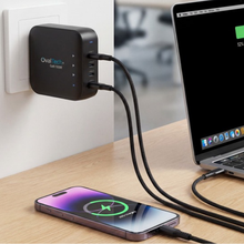 OV-G165W Adaptador de Corriente GaN 165W con PD Sin Cables (3x USB C + 1x USB A) marca Ovaltech