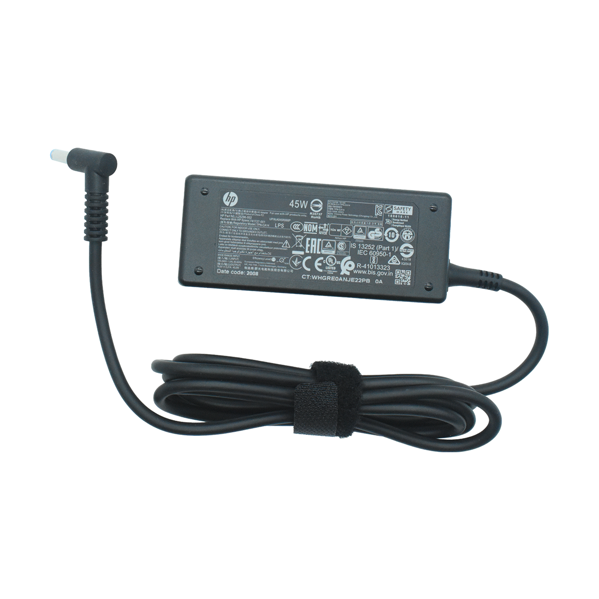 H6Y88AA Adaptador Original 45W para HP 19.5V 2.31A Azul (4.5X3.0) Incluye Adaptador 4.5 to 7.4 mm L4 741727-001  H6Y88AA#ABA