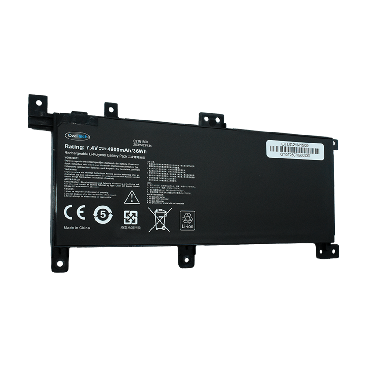 OTUC21N1509 Bateria 7.6V 38Wh para Asus Notebook A Series: A556 A556U, Asus Notebook X Series: X556UA