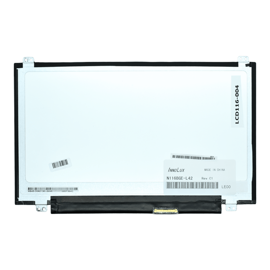 LCD116-004 Pantalla LCD 11.6 LED WXGA (1366X768) Slim Conector Derecho 40P Glossy