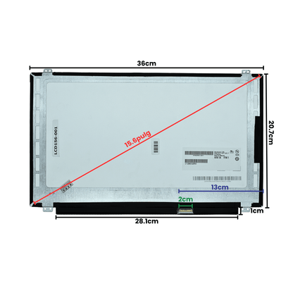 LCD156-001 Pantalla LCD 15.6 LED WUXGA (1920x1080) Slim Conector Derecho 30P (NO IPS) - Tecnología AltérCo