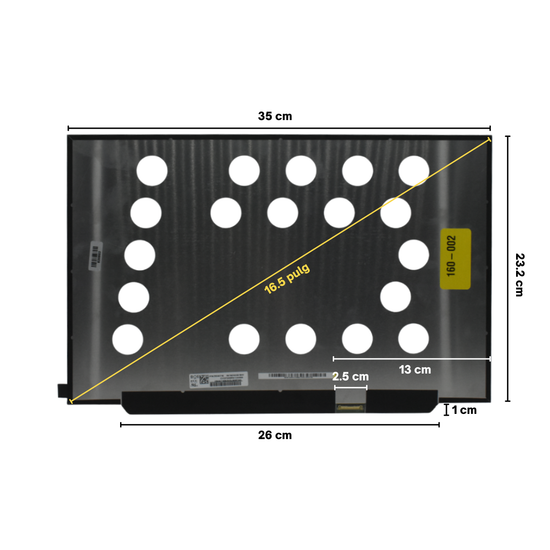 LCD160-002 Pantalla LCD 16.0 FHD+ (1920x1200) Conector Derecho 30P Glossy