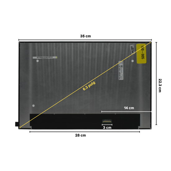 LCD160-005 Pantalla LCD 16.0 FHD+ (1920x1200) Conector Derecho 30P 19mm