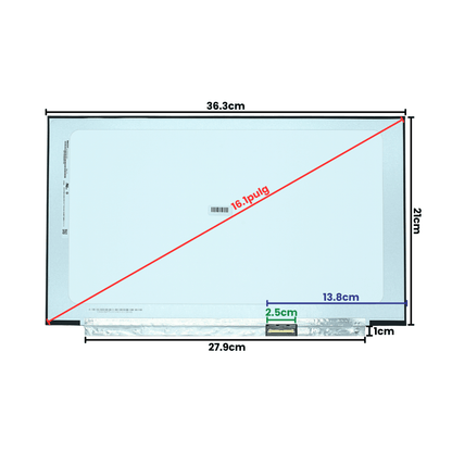 LCD161-001 Pantalla LCD 16.1 FHD (1920x1080) IPS 144Hz HD Slim Conector Derecho 40P GLOSSY - Tecnología AltérCo