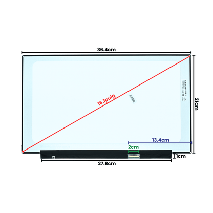 LCD161-002 Pantalla LCD 16.1 FHD (1920x1080) 60Hz HD Slim Conector Derecho 30P GLOSSY - Tecnología AltérCo