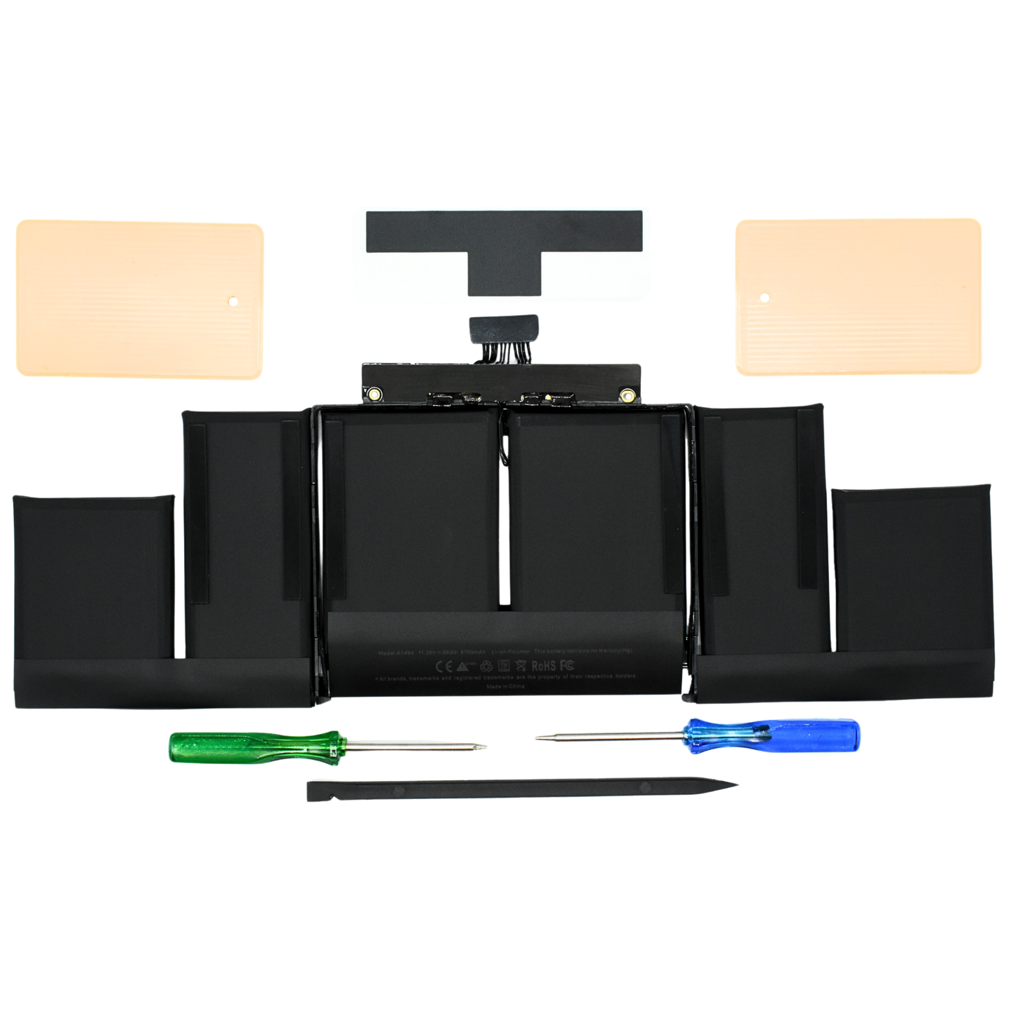 OTA1494 Bateria color negro 6 celdas para Apple Macbook Pro Retina 15'' (Late 2013) 11.26V 7800mah marca Ovaltech - Tecnología AltérCo