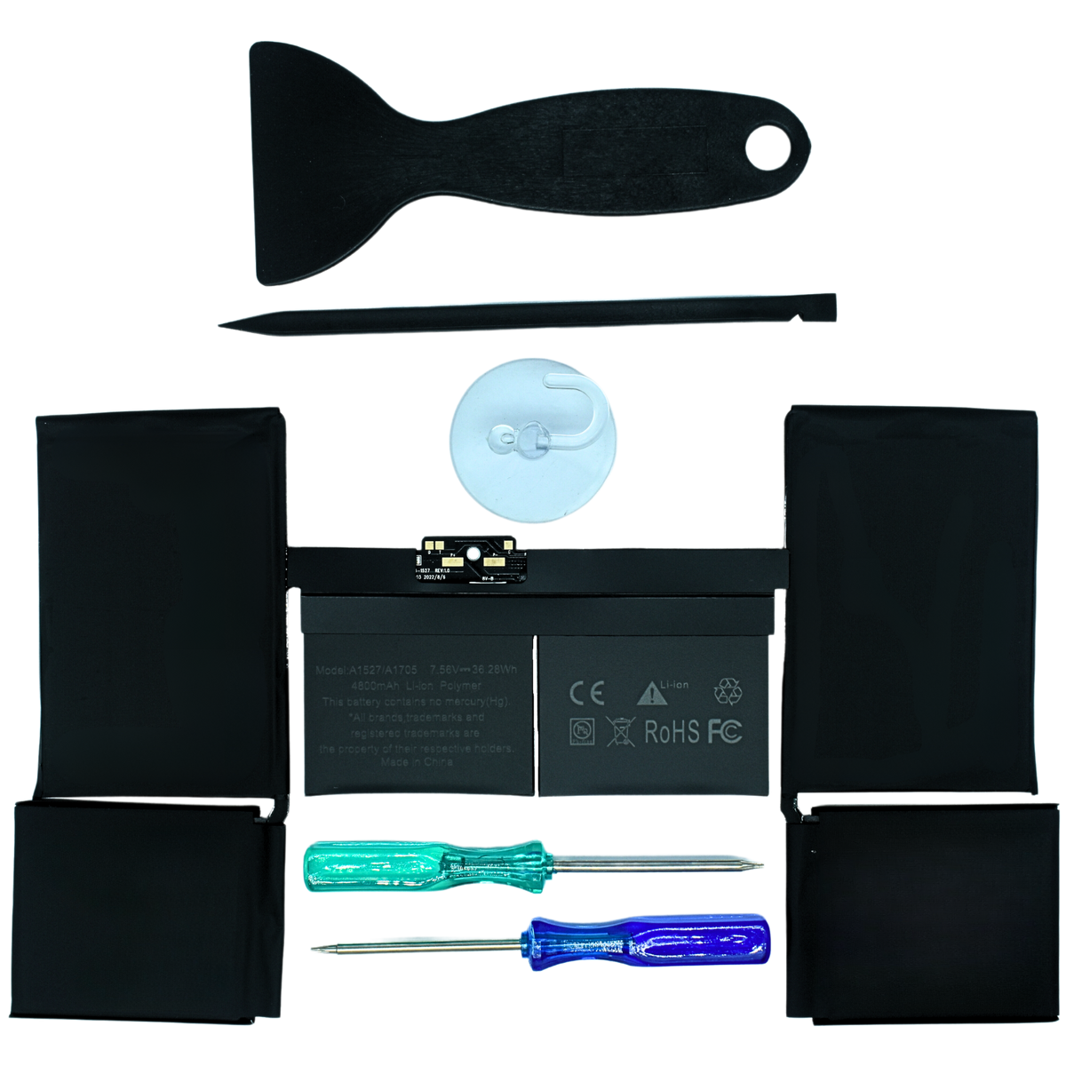 OTA1705 Bateria color negro 7.56v / 36.28wh para Apple MacBook Pro 12'' A1534 A1705 (Early 2015 2016 2017) marca Ovaltech