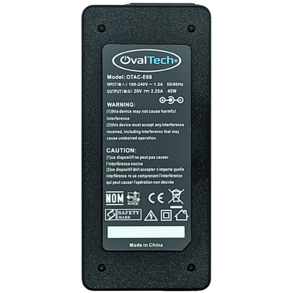 OTAC-E68 Adaptador para Computadora Portatil 20V/2.25A + USB Marca OvalTech - Tecnología AltérCo