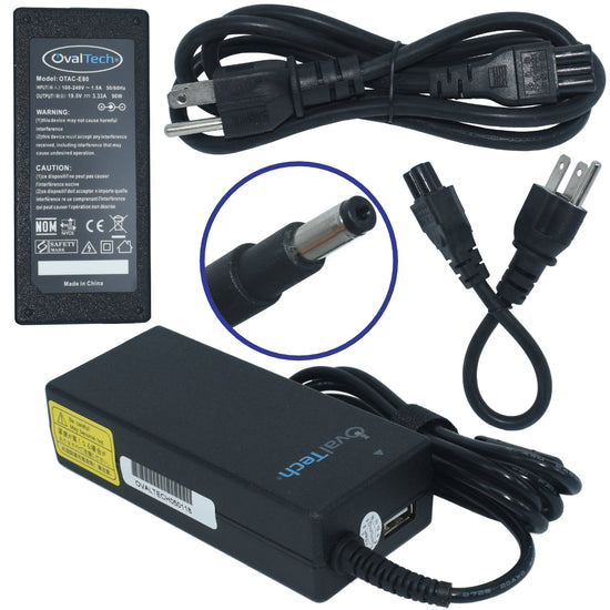 OTAC-E80 Adaptador para Computadora Portatil 19.5V/3.33AH C/Blister + USB Marca OvalTech - Tecnología AltérCo