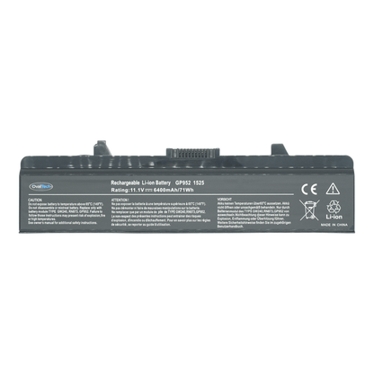 OTD1525 Batería color negro 6 celdas para Dell Inspiron 1525, 1545 de 11.1V 5200mah marca OvalTech - Tecnología AltérCo