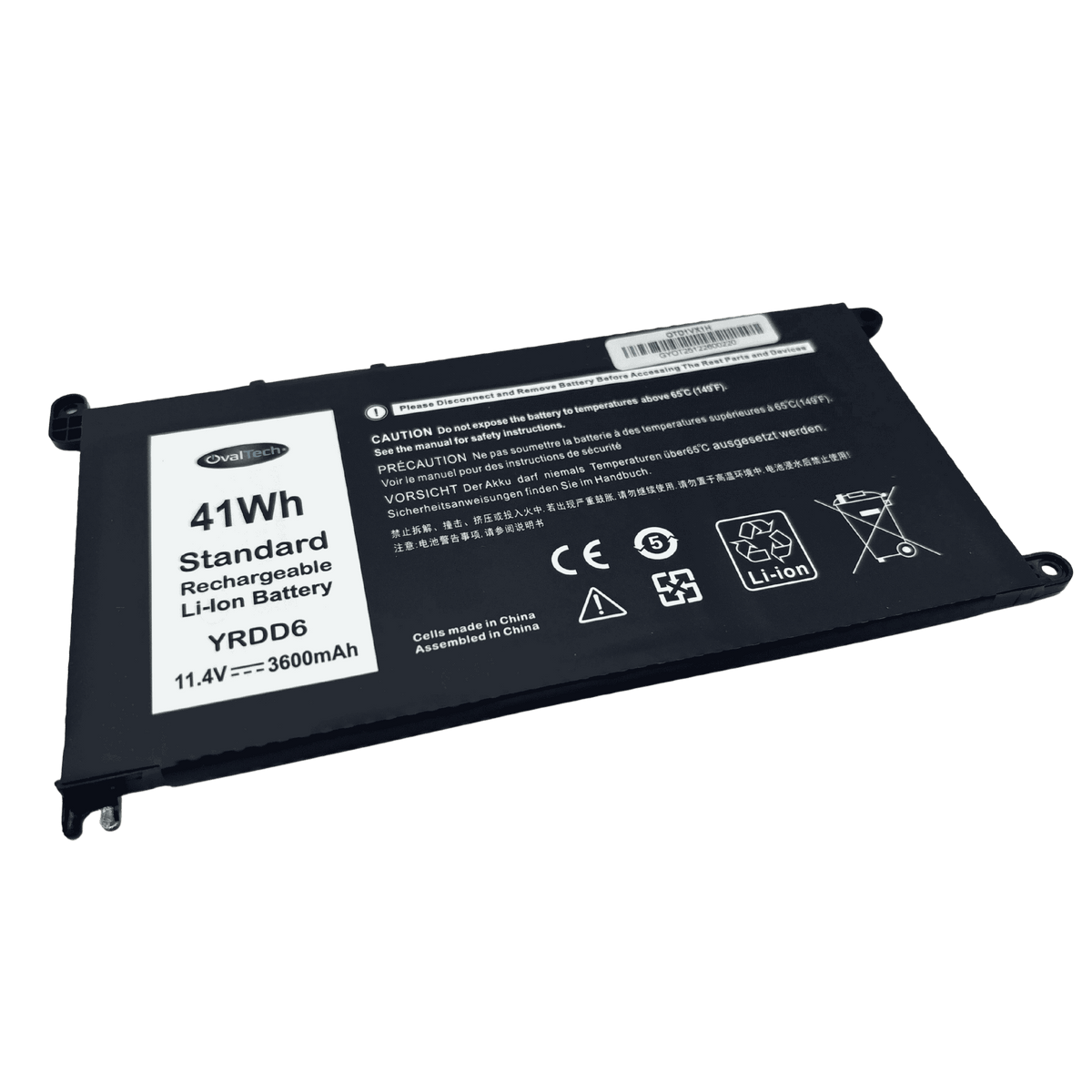 OTD1VX1H Bateria 11.4V para Dell Inspiron 7586 3583 3493 5482 5485 5481 5593 5491 5591 3310 5594 5585 3582 3584 3593 5493 548 Marca Ovaltech