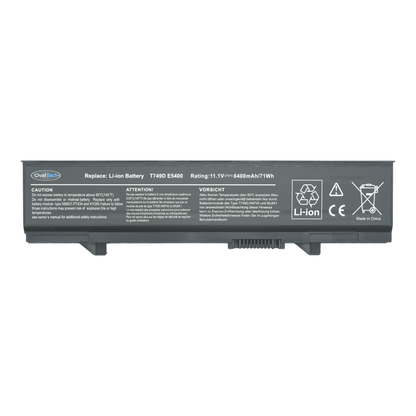 OTD5093 Batería color negro 6 celdas para Dell Latitude E5400, E5410 de 11.1V 4400Mah marca OvalTech - Tecnología AltérCo
