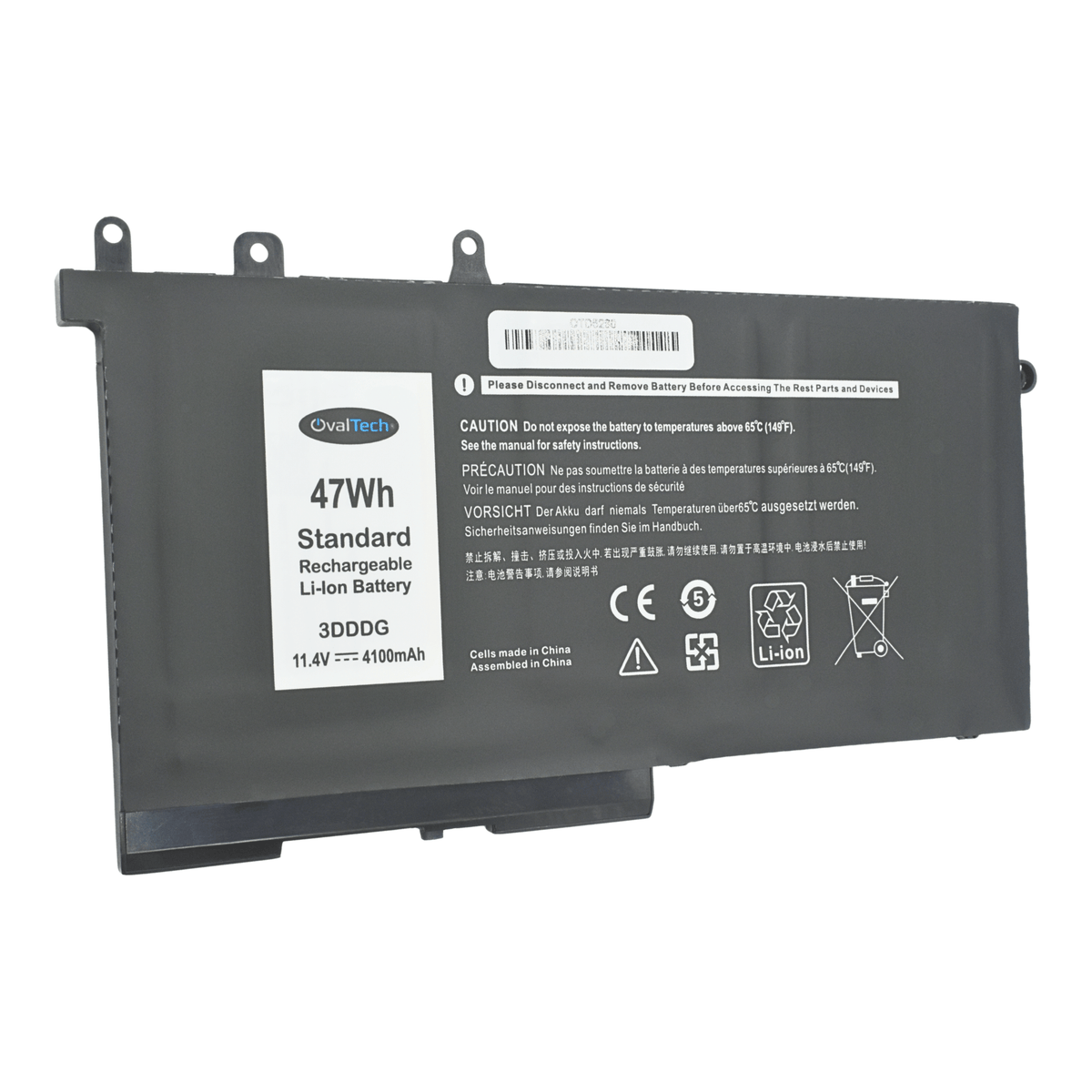 OTD5280 Bateria 3 Celdas para DELL Latitude 5280 5480 5580 , 3DDDG en color Negro marca Ovaltech - Tecnología AltérCo