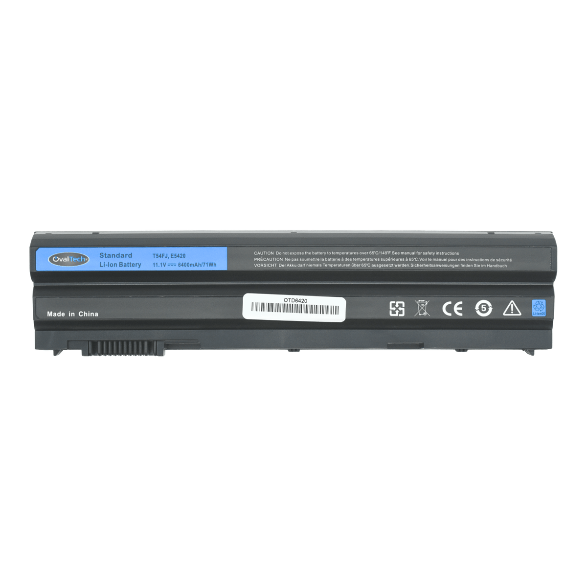 OTD6420 Batería 11.1V 6400mAh color negro para Dell E5420 marca OvalTech - Tecnología AltérCo