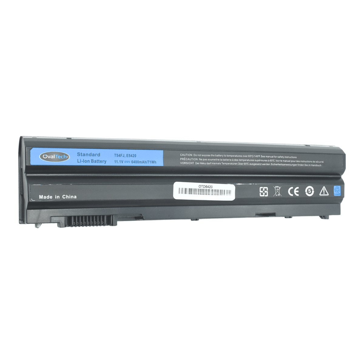 OTD6420 Batería 11.1V 6400mAh color negro para Dell E5420 marca OvalTech - Tecnología AltérCo