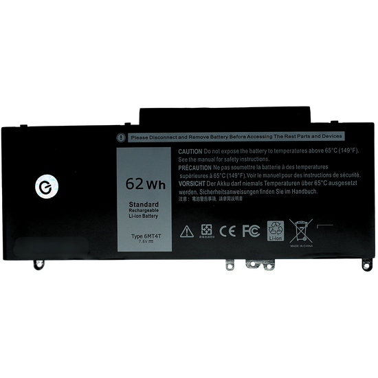 OTD6MT4T Bateria Interna 7.6V (7000mAh/62Wh) PARA Dell Latitude E5470/ E5570  079VRK TXF9M 0TXF9M 6MT4T Marca Ovaltech