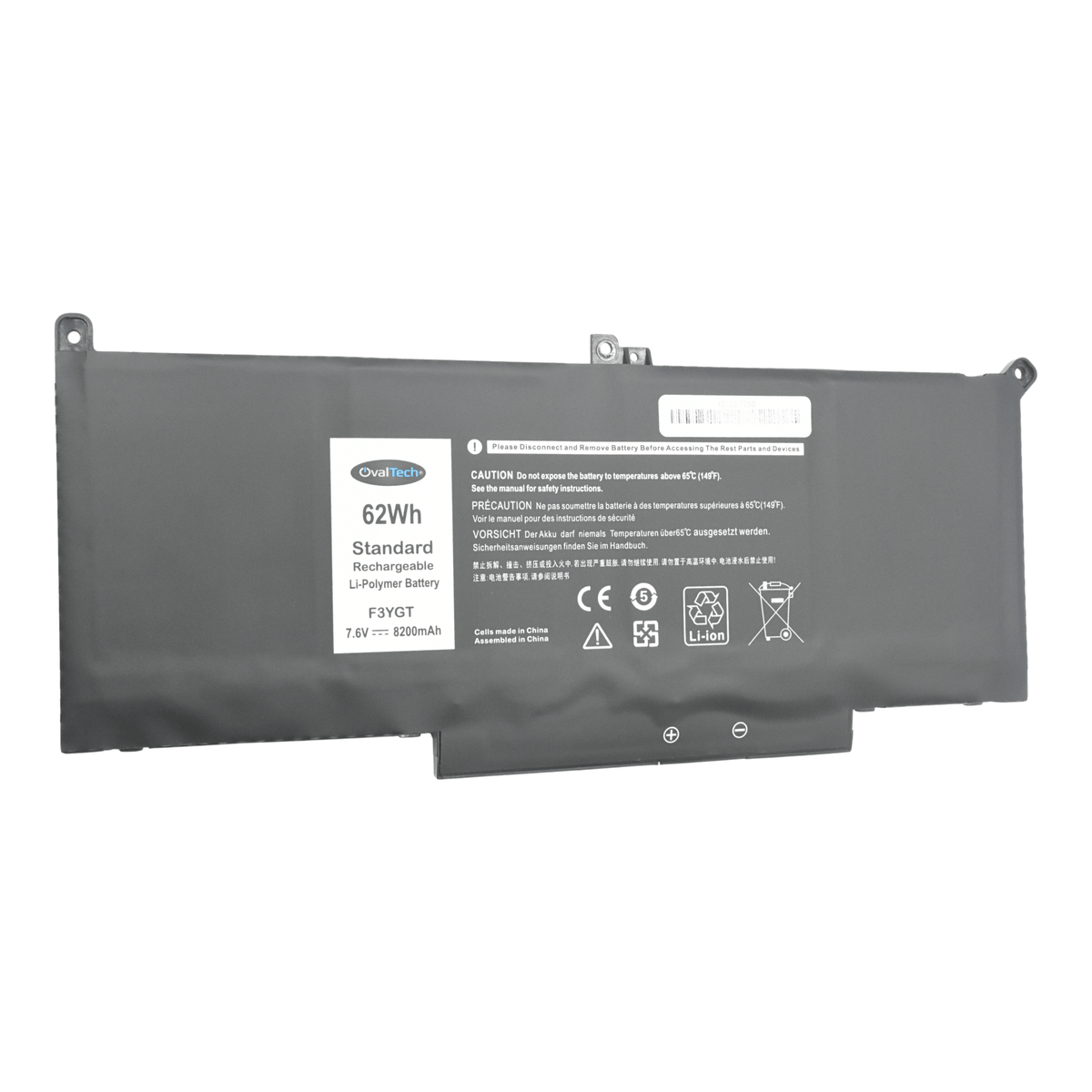 OTDE7280 Batería 7.6V 8200mAh para Dell Latitude 12 7000 7280 7290/13 7000 Series 451-BBYE F3YGT Marca OvalTech - Tecnología AltérCo