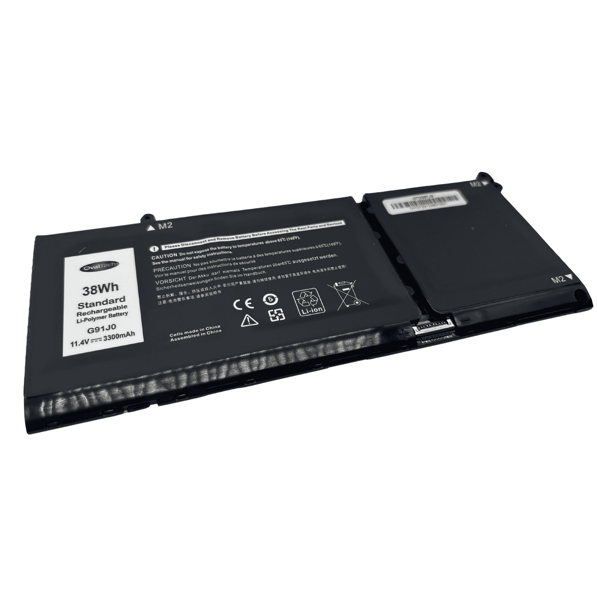 OTDG91J0 Bateria Interna (P) 11.25V 41WH para Dell Latitude 3320 3330 3420 3520 Inspiron 3510 3511 G91J0 Marca Ovaltech