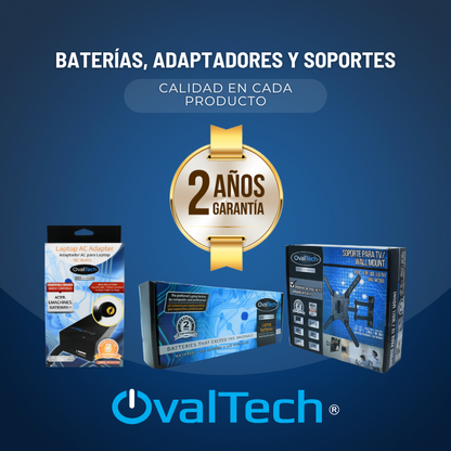 OTH0015 Batería color negro 6 celdas para HP G50-100, G60-100 de 10.8V 4400Mah marca OvalTech - Tecnología AltérCo