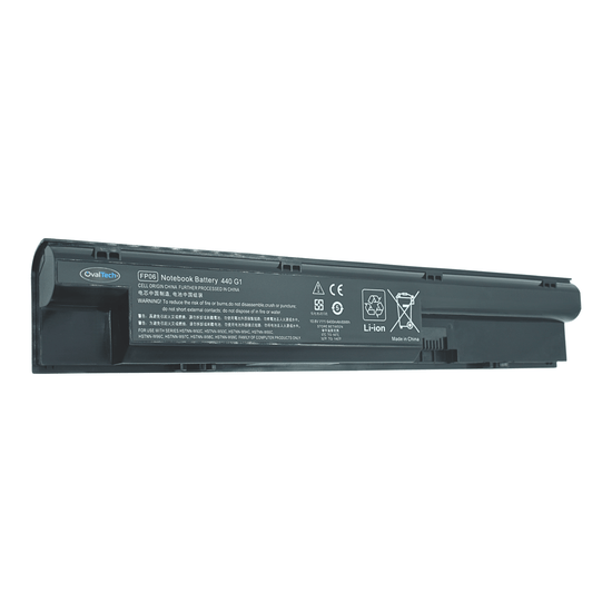 OTH4400 Batería color negro 6 celdas para HP ProBook 440, 440 G0 Series, 440 G1 de 10.8V 4400Mah marca OvalTech