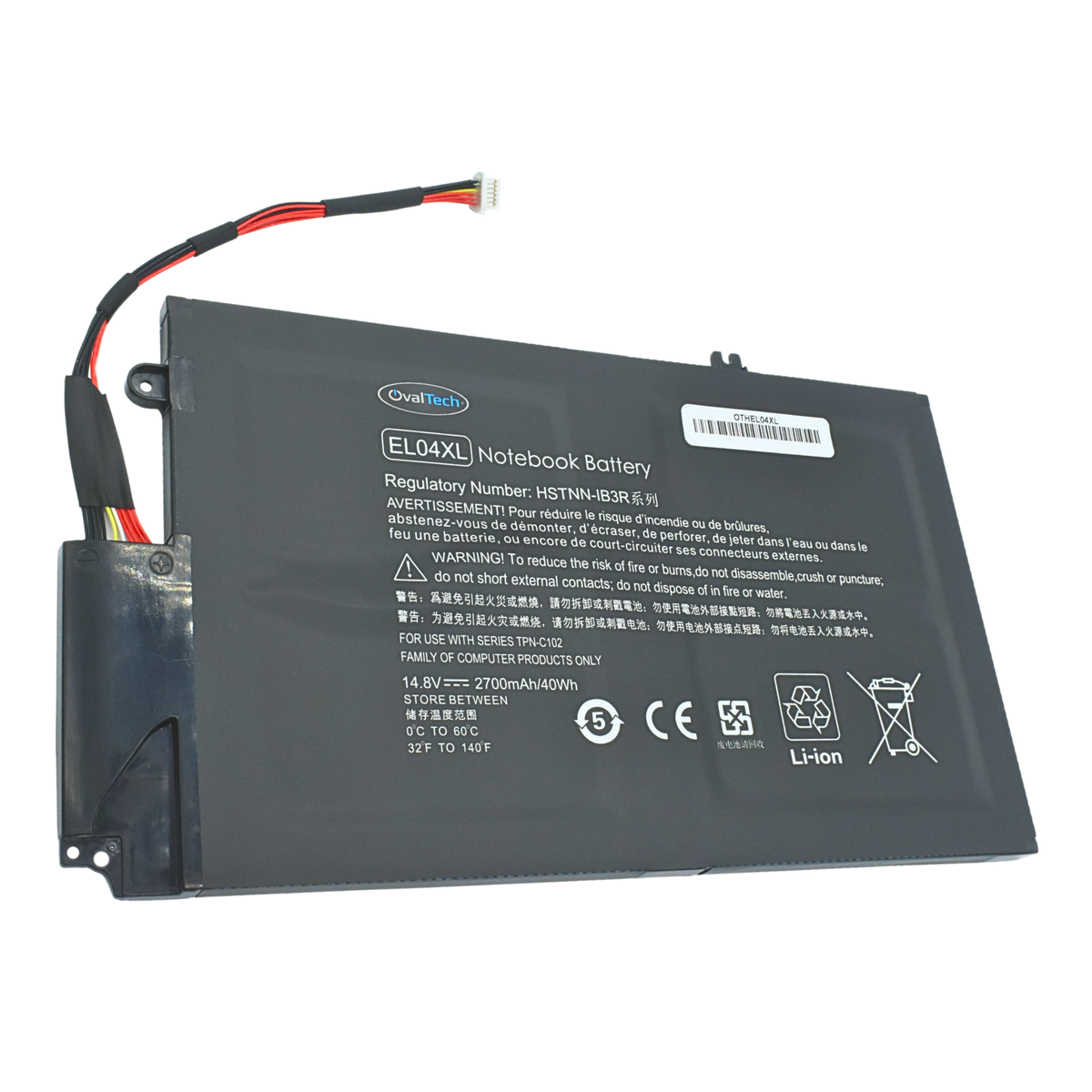 OTHEL04XL Bateria Interna (P) 14.8V para HP Envy 4-1000, Envy 4-1100, Envy 4-1200, HP 4-1000, 4-1100, 4-1200, 4-1043CL EL04,