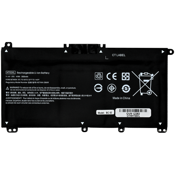 Bateria OVALTECH OTHTF03XL OTHTF03XL Bateria Interna 11.55V HP Pavilion  - Código: OTHTF03XL | Compra en Guadalajara