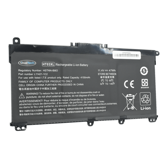 OTHHT03XL Bateria 11.55V 41.9Wh/3630mAh para HP Pavilion 14-CE 14-CF 14-cm 14-CK 14-DF 14-MA 15-DA 15-CS 15-DB HP 240 245 250 255 G7 340 348 G5 HT03XL marca Ovaltech