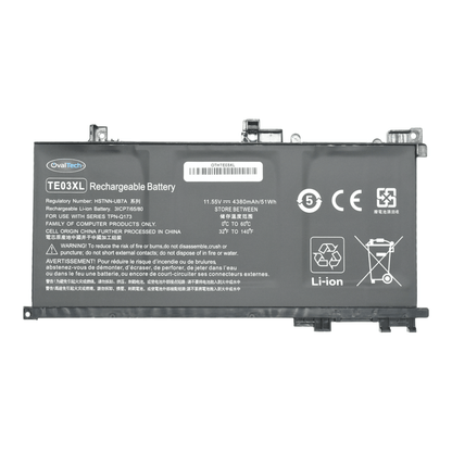 OTHTE03XL Bateria 11.55V para HP Pavilion 15 UHD OMEN 15 15-AX000 5-BC000 15-BC015TX Series HSX TE03XL Marca Ovaltech