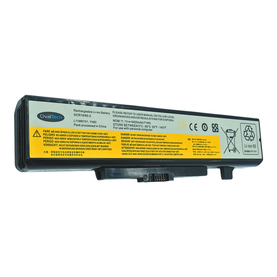 OTIG480 Bateria color negro 6 celdas para Lenovo G480 Series y G485 Series de 10.8V 4400mAh marca OvalTech