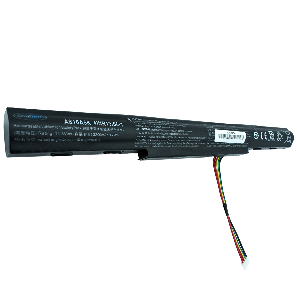 OTR16A5K BaterÇ?Çøa de Li-ion 14.6V para Acer Aspire E15 E5-475G 523G 553G 573G 575G 774G E5-575 E5-575-59QB Series AS16A5K Marca Ovaltech - Tecnología AltérCo