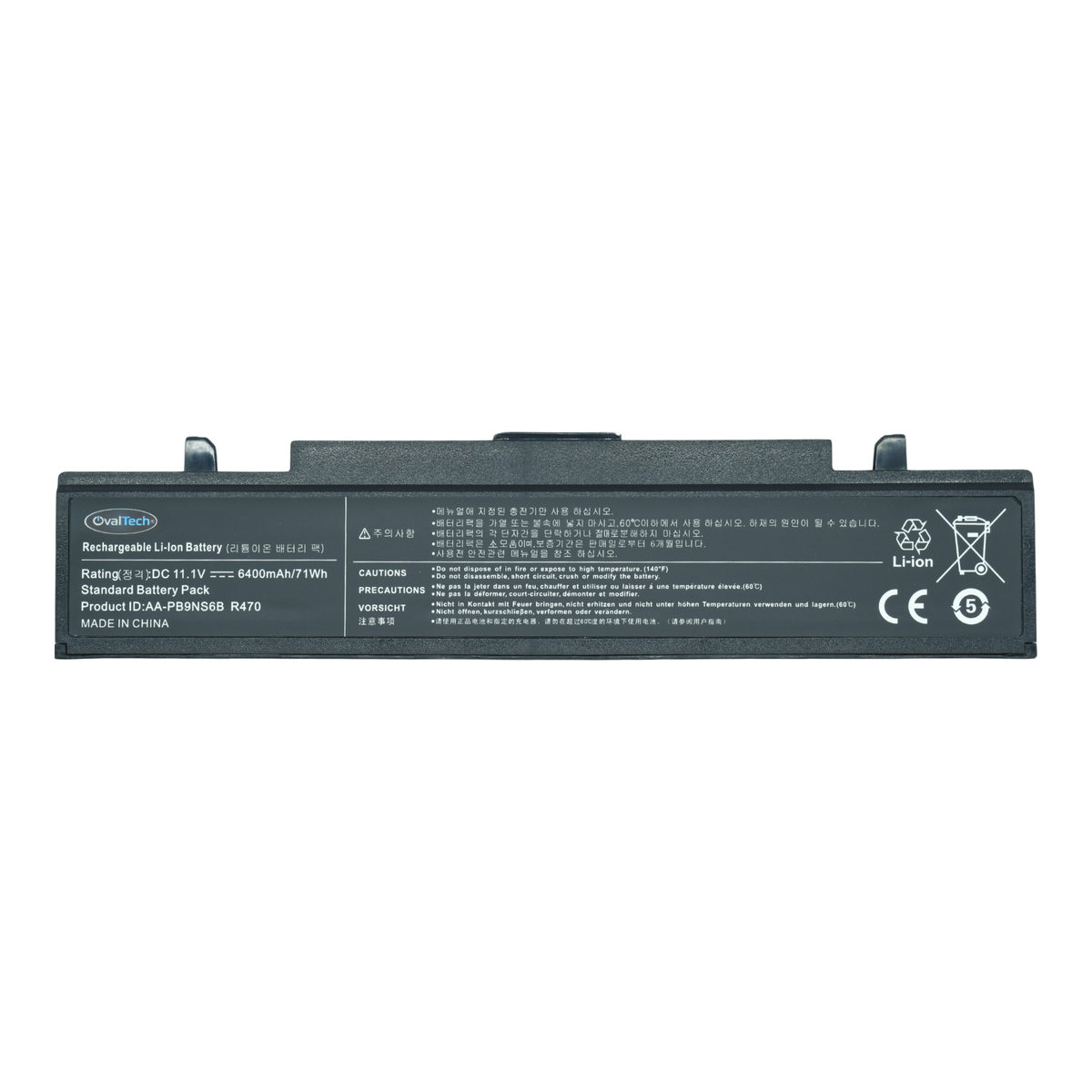 OTSR480 Bateria 11.1V 6400mAh color negro para Samsung R480 marca OvalTech - Tecnología AltérCo