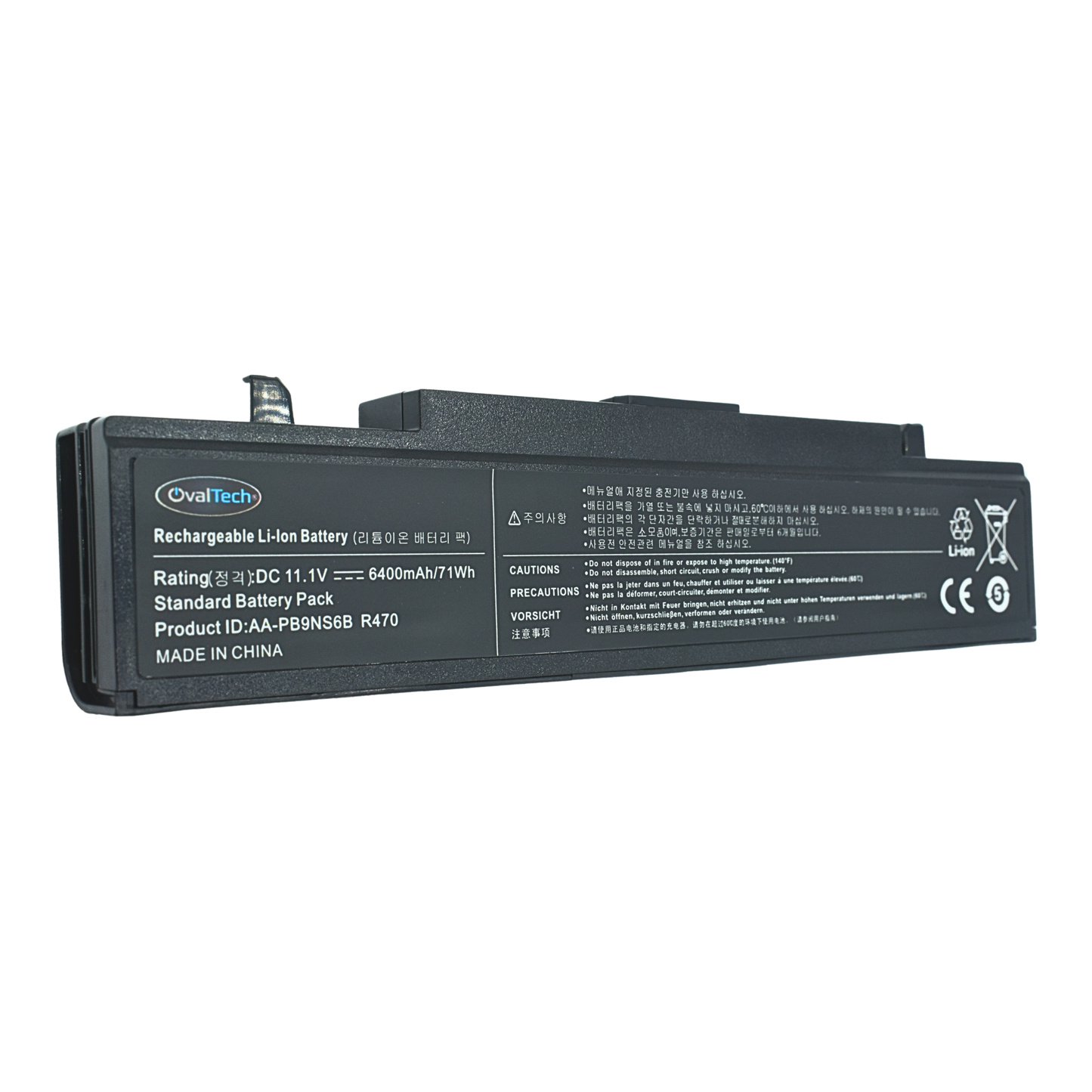 OTSR480 Bateria 11.1V 6400mAh color negro para Samsung R480 marca OvalTech - Tecnología AltérCo