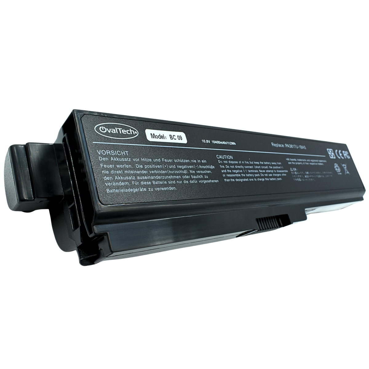 OTT3750 Bateria color negro 12 Celdas para Toshiba L745 y L755 de 10.8V 8800mAh marca OvalTech - Tecnología AltérCo