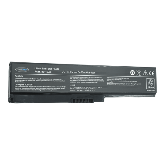 OTT5323 Bateria color negro 6 celdas para Toshiba Satellite M300 de 10.8V 4400Mah marca OvalTech