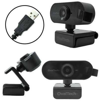 OV-WCAM720 OVALTECH C€ðmara WEB  HD Pro PC-1 con MicrÇ?Ǭfono, HD, 1280 x 720 Pixeles, USB 2.0, Negro - Tecnología AltérCo
