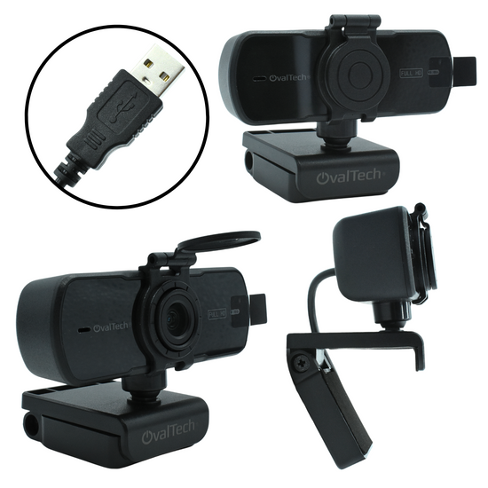 OV-WCAMHD Camara WEB FULL HD Pro C5 con Microfono, 1920 x 1080 Pixeles, USB 2.0, Negro Marca Ovaltech