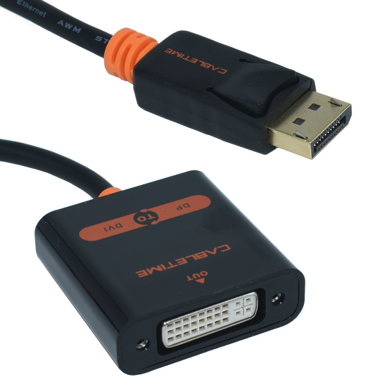 OVDP-DVI Adaptador DisplayPort A DVI 4K/30HZ DP1.2 Marca Ovaltech