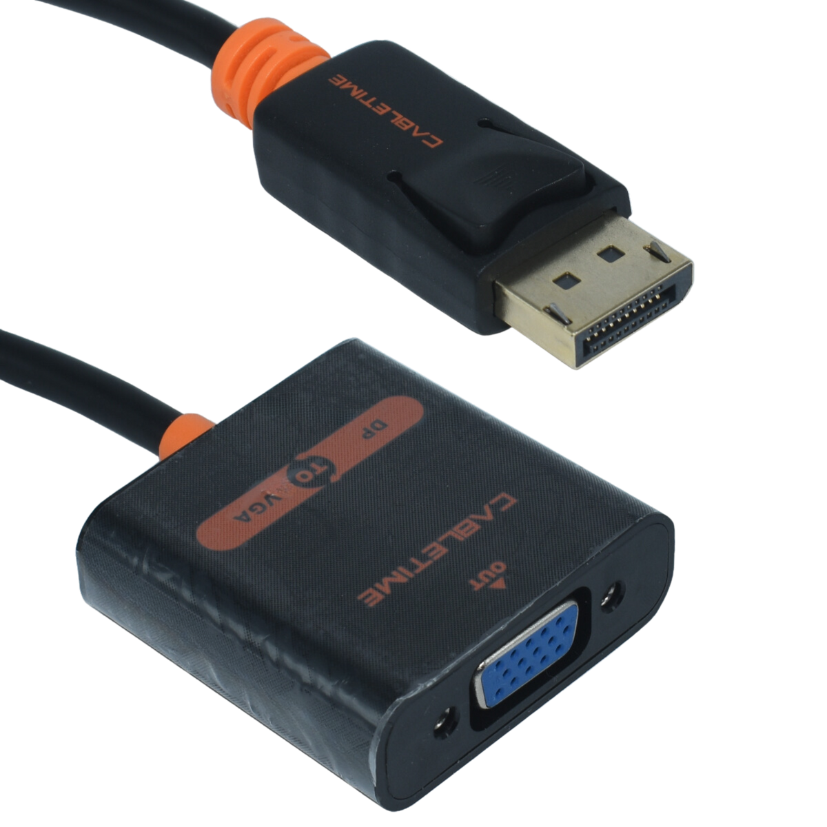 OVDP-VGA Adaptador DisplayPort  a VGA color blanco. Premium OvalTech - Tecnología AltérCo