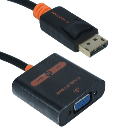 OVDP-VGA Adaptador DisplayPort  a VGA color blanco. Premium OvalTech - Tecnología AltérCo