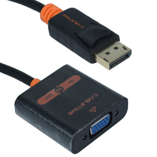 OVDP-VGA Adaptador DisplayPort  a VGA color blanco. Premium OvalTech - Tecnología AltérCo