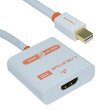 OVMDP-HDMI Adaptador Mini DisplayPort  a HDMI (2K / 4K)  color blanco.  Premium OvalTech - Tecnología AltérCo
