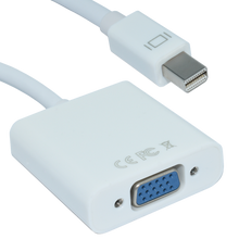 OVMDP-VGA Adaptador Mini DisplayPort  a VGA color blanco.  Premium OvalTech - Tecnología AltérCo