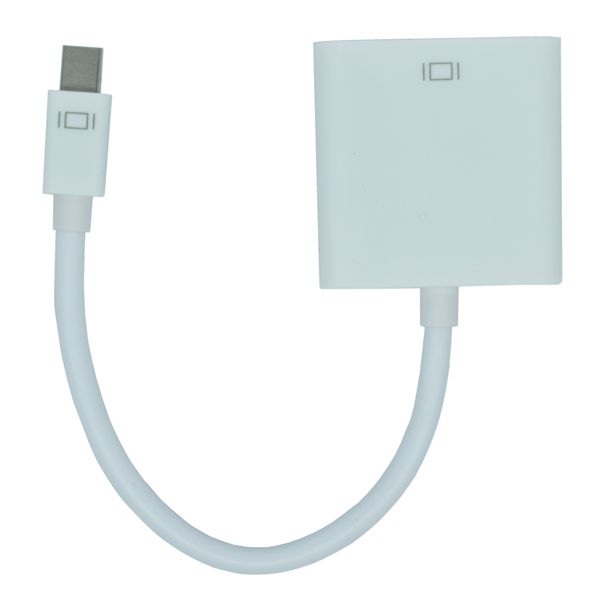 OVMDP-VGA Adaptador Mini DisplayPort  a VGA color blanco.  Premium OvalTech - Tecnología AltérCo