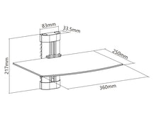 OVREP-291 Repisa Flotante Estante en Vidrio Templado 36cm, Marca OvalTech - Tecnología AltérCo