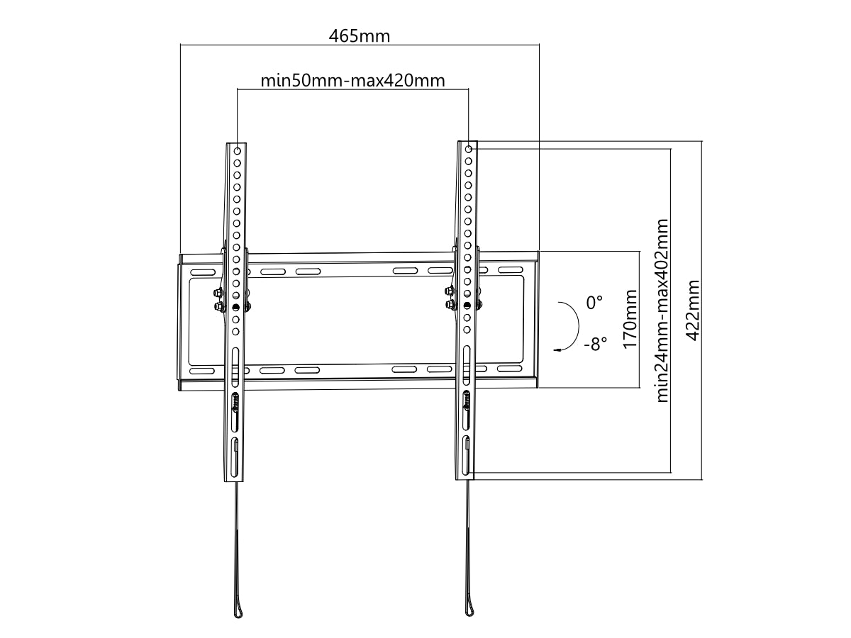 OVTV-F3255P Soporte de Pared FIJO para TV de 32 a 55 (Resistencia 35kgs) Marca Ovaltech - Tecnología AltérCo